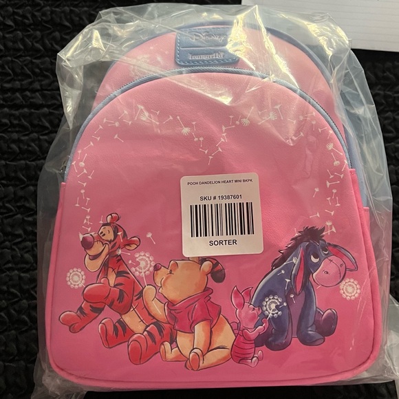 Loungefly Disney Winnie the Pooh Dandelion Heart Mini Backpack - Picture 6 of 6